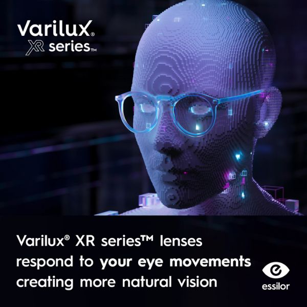 Kuva. Varilux® XR series™ on ensimmäinen silmänliikkeet huomioiva moniteholinssi