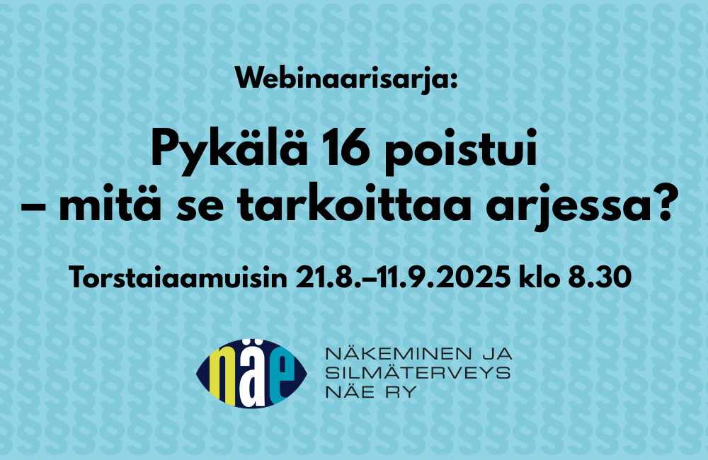 Bannerikuva webinaarisarjasta; nimi ja ajankohta