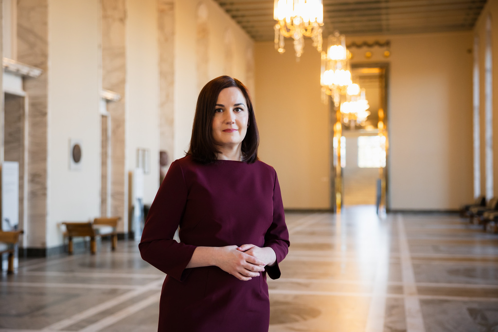 Kuvassa Sanni Grahn-Laasonen.
