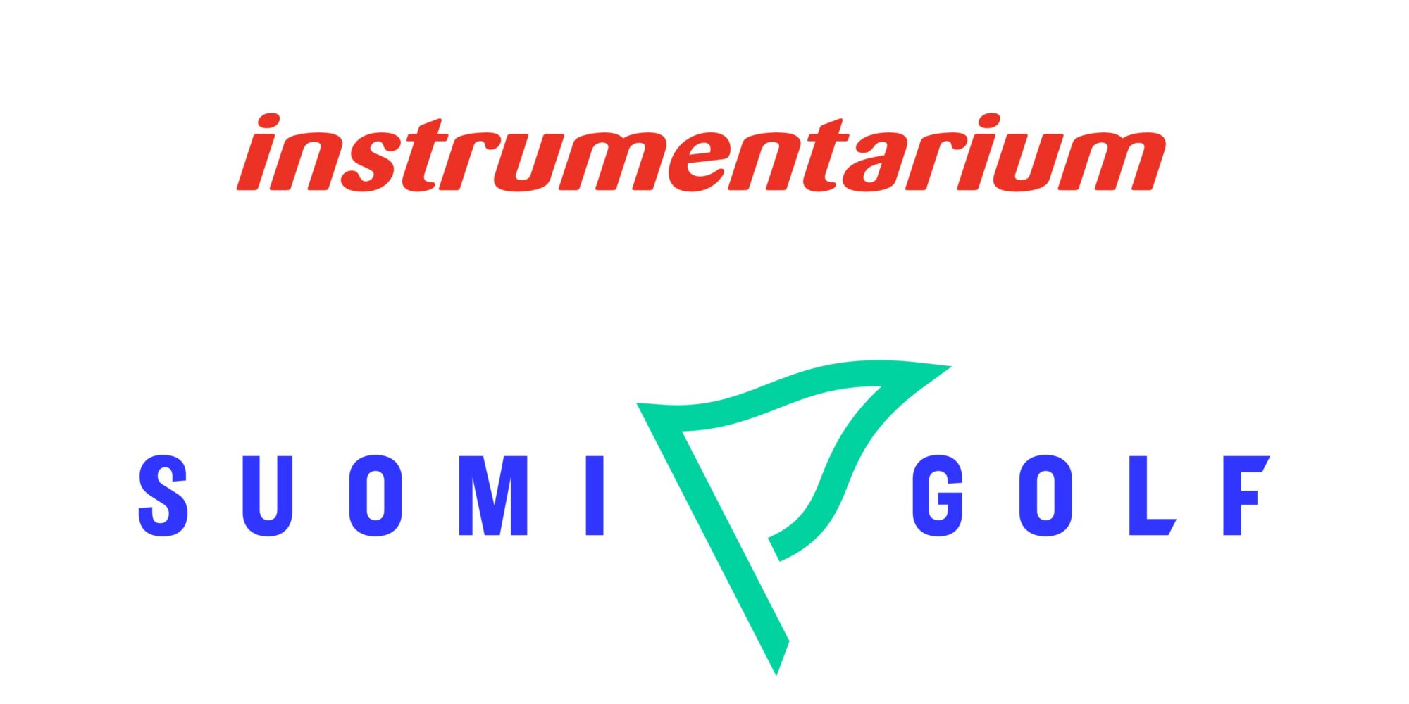 Kuvassa Instrumentariumin ja Golfliiton logot.